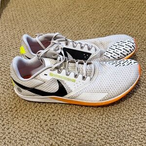 Nike White/Black Cross Country Rival Spikes men 9 (no spikes included)